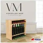 PROREGAL&reg; Weinregal VINCELLAR MOD Flaschenregal Modulares System Massivholz,