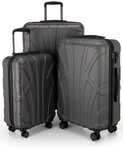 Suitline Hartschalen-Trolley S1, 4 Rollen, Kofferset 3-tlg Koffer, Trolleys TSA
