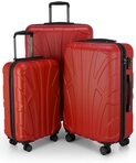 Suitline Hartschalen-Trolley S1, 4 Rollen, Kofferset 3-tlg Koffer, Trolleys TSA
