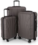 Suitline Hartschalen-Trolley S1, 4 Rollen, Kofferset 3-tlg Koffer, Trolleys TSA