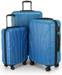Suitline Hartschalen-Trolley S1, 4 Rollen, Kofferset 3-tlg Koffer, Trolleys TSA