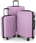 Suitline Hartschalen-Trolley S1, 4 Rollen, Kofferset 3-tlg Koffer, Trolleys TSA