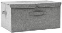 vidaXL Aufbewahrungsbox, Ordnungsbox Stoff 50x30x25 cm Grau