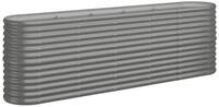 vidaXL Hochbeet, Kr&auml;uterhochbeet Pulverbeschichteter Stahl 224x40x68 cm Grau