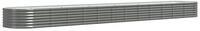 vidaXL Hochbeet, Kr&auml;uterhochbeet Pulverbeschichteter Stahl 512x80x36 cm Grau