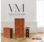 PROREGAL&reg; Weinregal VINCELLAR MOD Flaschenregal Modulares System Massivholz,