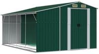 vidaXL Ger&auml;tehaus, Gartenhaus Gr&uuml;n 277x365,5x179 cm Verzinkter Stahl