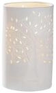 GILDE Tischleuchte Porzellan Lampe Zyl. Lebensbaum wei&szlig; 20cm 34919