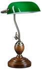 relaxdays Schreibtischlampe Bankerlampe JONES mit Holzfu&szlig;, Individuell...