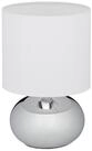 relaxdays Nachttischlampe Touch, silber