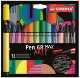STABILO Faserstift STABILO Pen 68 MAX Filzstift - ARTY - 1-5 mm - 12er Pack