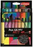 STABILO Faserstift STABILO Pen 68 MAX Filzstift - ARTY - 1-5 mm - 18er Pack