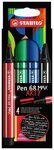 STABILO Filzstift STABILO Filzstift Pen 68 MAX mit dicker Keilspitze, 4er Set