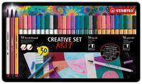 STABILO Pinselstift STABILO Pen 68 brush, Pen 68 und point 88 im 30er Metalletui