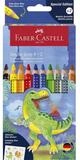 Faber-Castell Buntstift Jumbo Grip Edition 8+2 Kartonetui, (10er-Set), mit Stickern