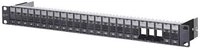 Metz Connect Montageklemme BTR NETCOM Modultr&auml;ger 24 Port sw 1HE 482,6mm(19)