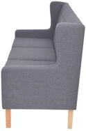 vidaXL Sofa NA 3-Sitzer Sofa aus Polyester im skandinavischen Design 180 cm grau