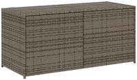 vidaXL Gartenbox, Gartentruhe Grau 283L Poly Rattan