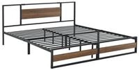 en.casa Metallbett, &raquo;Villach&laquo; Bettgestell 180x200 cm Stahlrahmen Schwarz