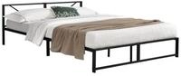 en.casa Metallbett, &raquo;Meran&laquo; Bettgestell 180 x 200 cm Stahl Schwarz
