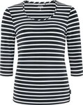 SCHNEIDER Sportswear Kurzarmshirt DIONNEW - Frauen-Shirt 3/4-Arm - granit/wei&szlig;