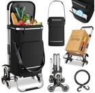 ELONEO Einkaufstrolley Treppensteiger, mit separater K&uuml;hltasche, klappbar, 43 l, 3+3