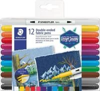 STAEDTLER Malstift STAEDTLER 3190 Doppelfasermaler Textil - 0,5-1 + 1,5-2 mm -...