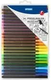 Stylex Filzstift Stylex Pinselmaler, Pinselmarker, 24er Set