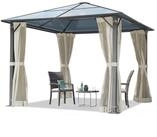 TOOLPORT Pavillon Gartenpavillon Moonlight Deluxe cr&egrave;me, mit 4 Seitenteilen,...