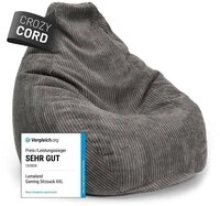 Lumaland Sitzsack GIANT Cord Sitzsack Stabile Lehne ideal f&uuml;rs Gaming,...