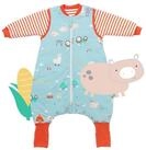 Schlummersack Kinderschlafsack Bio Schlafsack mit F&uuml;&szlig;en und umklappbaren B&uuml;ndchen,