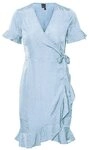 Vero Moda Shirtkleid Kurzes Wickel mit R&uuml;schen VMHENNA (kurz) VMHENNA 2/4 WRAP FRILL