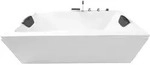 Basera&reg; Badewanne Badewanne Naxos 180 x 80 cm, (Komplett-Set), mit Wasserfall, LED