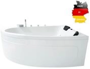 Basera&reg; Whirlpool-Badewanne BASIC Indoor Eck-Whirlpool Badewanne Guam Re. 180x130cm