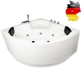 Basera&reg; Whirlpool-Badewanne BASIC Indoor Eck-Whirlpool Badewanne Maui 130 x 130 cm,