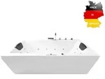 Basera&reg; Whirlpool-Badewanne CLASSIC Indoor Whirlpool Badewanne Naxos 190 x 90...