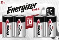 Energizer Energizer Alkaline Max Batterie Mono D 1,5 V, 4er Batterie