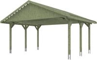 Skanholz Doppelcarport Wallgau, BxT: 620x500 cm, 215 cm Einfahrtsh&ouml;he, mit