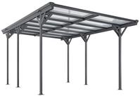 Juskys Einzelcarport, BxT: 305x503 cm, 217 cm Einfahrtsh&ouml;he, Flachdach mit UV
