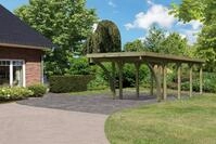 Karibu Einzelcarport &raquo;Classic 3 SET&laquo; PVC-Dach Variante C, mit zwei Einfahrtsbogen,