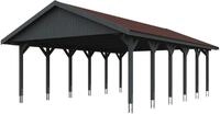 Skanholz Doppelcarport Wallgau, BxT: 620x900 cm, 215 cm Einfahrtsh&ouml;he, mit...