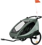Hauck Fahrradkinderanh&auml;nger 2in1 Bike Trailer und Buggy Dryk Duo Plus, dark green,