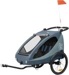 Hauck Fahrradkinderanh&auml;nger Dryk Duo Plus - Dark Blue, 2in1 Fahrradanh&auml;nger...