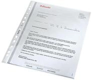 LEITZ Prospekth&uuml;lle 4796, 100 St&uuml;ck, genarbt, Format A4, Multilochung, oben offen