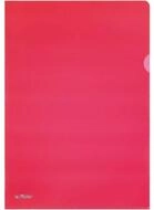 Herlitz F&auml;chermappe 10 Sichth&uuml;llen Aktenh&uuml;lle DIN A4 rot genarbt 0,19 mm