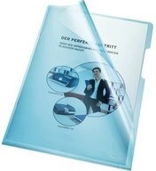 bene Organisationsmappe Bene 205000BL Sichth&uuml;llen A4 glatt 0,15mm PVC, Blau - 100