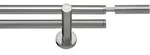 indeko Gardinenstange Inka, &Oslash; 16 mm, 2-l&auml;ufig, Fixma&szlig;, verschraubt, Aluminium,