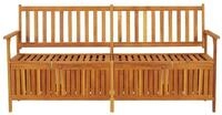 vidaXL Gartenbank, Truhenbank 170 cm Massivholz Akazie