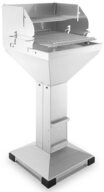 Th&uuml;ros Holzkohlegrill T3 Direkt Plus Edelstahl Fu&szlig;platte Holzkohlegrill 42 x 42 cm