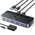 UGREEN HUB - Adapter - 3.0 Switch 2-in-4 Switch + 2x USB-A Kabel - Schwarz...